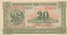 GRECIA 20 drahme 1940 XF+++!!! foto