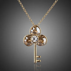 Colier CZ05 AzoryLux Cubic Zirconia Gold Key foto