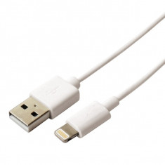 Cablu de Date/Incarcare cu USB KSIX Lightning 1 m iPhone 7 iPod iPad Alb foto