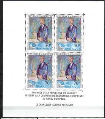 REP. DAHOMEI MI. BLOCK 8 MNH foto