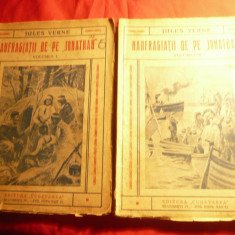 Jules Verne - Naufragiatii de pe Jonathan -vol.1 si 2 cca.1940 Cugetarea,trad.J