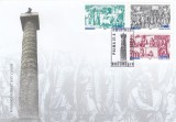 ROMANIA 2004 LP1667 FRAGMENTE DIN COLUMNA LUI TRAIAN II FDC PRIMA ZI A EMISIUNII, Stampilat