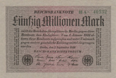 Germania 50 Millionen Mark 1923 P109a., Ro.108 XF foto