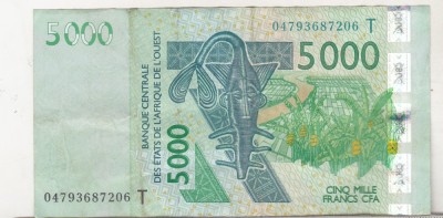 bnk bn Togo 5000 franci CFA 2003 foto