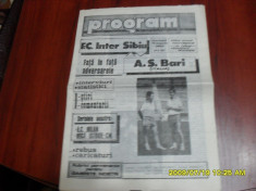 program Inter Sibiu - AS Bari foto