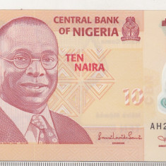 bnk bn Nigeria 10 naira 2011 unc polimer