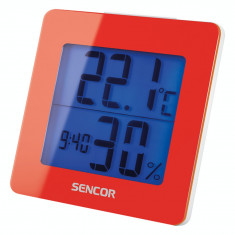 Termometru cu ceas desteptator Sencor SWS 1500 RD Red foto