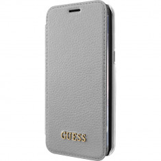 Husa Flip Cover Guess GUFLBKS8LIGLTSI Argintiu pentru SAMSUNG Galaxy S8 Plus foto