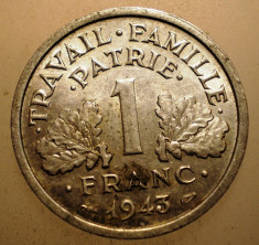 2.572 FRANTA WWII VICHY 1 FRANC 1943 foto