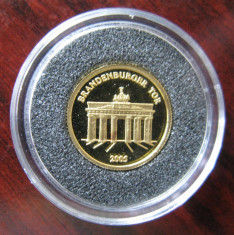 Togo - 1500 Franci 2005 - 1.24 gr Aur .999 - Poarta Brandenburg - PROOF foto