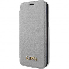 Husa Flip Cover Guess GUFLBKS8IGLTSI Argintiu pentru SAMSUNG Galaxy S8 foto
