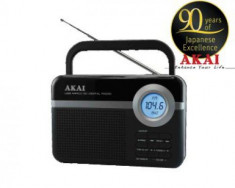 Radio cu ceas si data Akai PR006A-471U, USB, cititor SD (Negru) foto