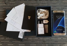 samsung s7 edge silver full box impecabil foto