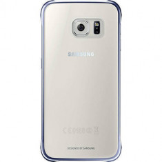 Husa Protectie Spate Samsung Clear Albastra pentru Samsung Galaxy S6 foto