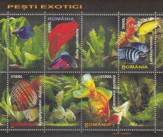 ROMANIA 2005 LP 1676 c PESTI EXOTICI BLOC MNH foto