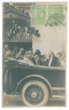 183 - Regele FERDINAND, old car, Regale, Royalty, Romania - old postcard - used, Circulata, Printata