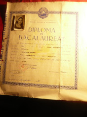 Diploma de Bacalaureat la Liceul T.Vladimirescu 1973 ,real foto