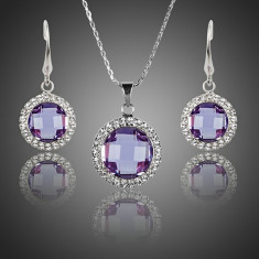 Set Bijuterii AZ14 Lux Azory Purple Heart foto