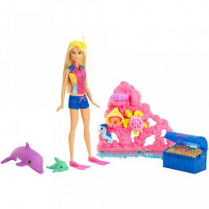 Papusa Barbie comoara din ocean si Delfinul Magic foto