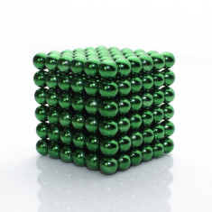 Neocube 216 bile magnetice 5mm, joc puzzle, culoare verde foto