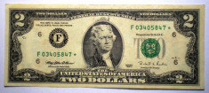 262 USA SUA 2 TWO DOLLARS 1995 SR. 847 STEA STAR NOTE foto