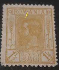 EROARE ROMANIA 1911 LP68, CAROL I , SPIC DE GRAU 1 ban si 1/2,NEUZAT, foto