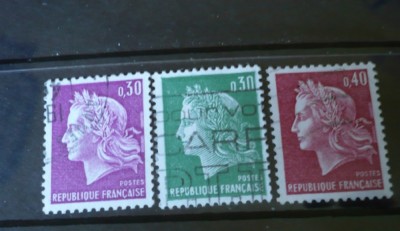 FRANTA 1969 &amp;ndash; MARIANNE (CHEFFER), TIMBRE STAMPILATE, B28 foto