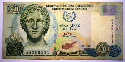 30. CIPRU 10 LIRA POUND 1998 SR. 203 foto