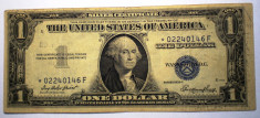 106. USA SUA SILVER CERTIFICATE 1 ONE DOLLAR 1935 E SR. 146 STEA STAR NOTE foto