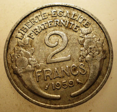 2.729 FRANTA 2 FRANCS FRANCI 1959 foto