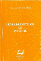 Legea brevetelor de inventie - Prof. dr. doc. Yolanda Eminescu foto