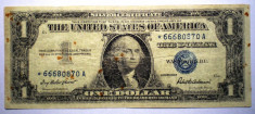 256 USA SUA SILVER CERTIFICATE 1 ONE DOLLAR 1957 SR. 870 STEA STAR NOTE foto