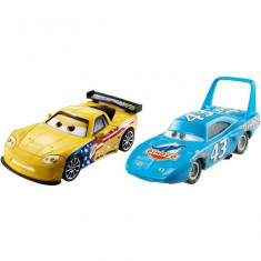 Set de masinute metalice &amp;quot;Regele&amp;quot; Strip Weathers si Jeff Gorvette Disney Cars 3 foto