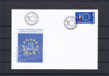 2003 LP 1603 - 10 ANI DE LA SEMNAREA ACORDULUI CU UE FDC PRIMA ZI A EMISIUNII