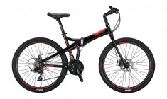 Bicicleta Mosso Marine 2D pliabila, Aluminiu , Roata 26&amp;quot; , Culoare Negru/RosuPB Cod:M01MSO2600517004 foto