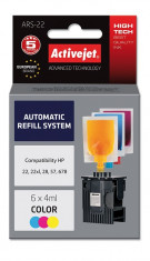 Sistem kit automat de refill color pentru hp 22 hp 28 hp 57 activejet Digital Media foto