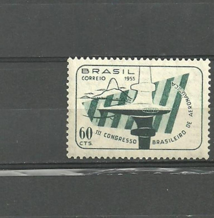 BRAZILIA 1955 - CONGRESUL DE AERONAUTICA, timbru MNH, B33