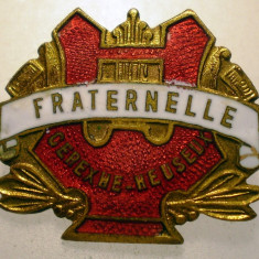 I.740 INSIGNA BELGIA LIRA FRATERNELLE CEREXE-HEUSEUX h22mm email