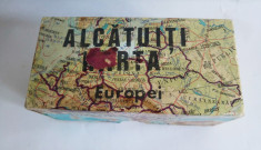 Alcatuiti harta Europei - Joc romanesc vechi puzzle, 1970 foto