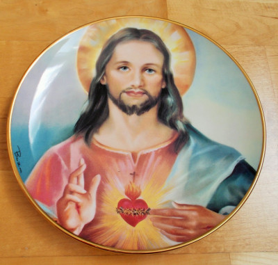 Farfurie / Icoana - motiv religios / Iisus - port. Englezesc - Royal Doulton foto