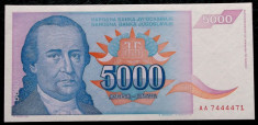 Iugoslavia 5000 5.000 Dinara 1994 UNC necirculata ** foto