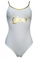 Costum de baie intreg pentru fete , Glee , alb , 12/14/16 ani-152/158/166cm foto