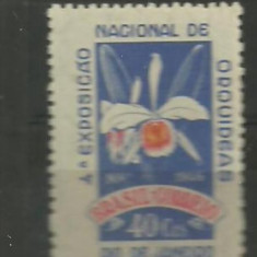 Brazilia 1946 - FLORI, ORHIDEE, timbru nestampilat, B33
