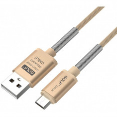 Cablu de date Golf Thunder microUSB 40M 1m Auriu foto