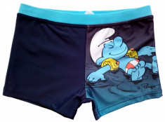 Slip copii , boxer , Disney Strumfi , bleumarin , 6 ani/8ani-116/128cm foto