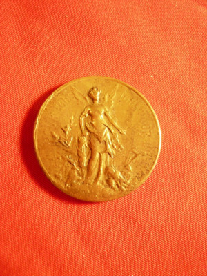 Medalie a Ziarului Le Journal 1905 , d= 2,5 cm , bronz foto