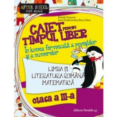 Caiet pentru timpul liber. In lumea fermecata a povestilor si a numerelor. Limba si literatura romana. Matematica. Clasa a III-a. foto