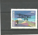 ARGENTINA 1979 - PIONIER AVIATIE, AVION BIPLAN IN ZBOR, timbru MNH, B35, Nestampilat