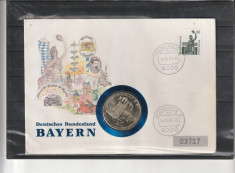 Medalie ,landul Bayer ,plic sigilat, Germania 1990. foto