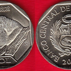 !!! PERU - 1 SOL 2017 , URSUL ANDIN CU OCHELARI - KM NEW - UNC